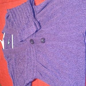 Apt 9 brand size Lg cute purple oversized sleeve cardigan.